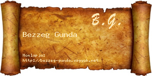 Bezzeg Gunda névjegykártya